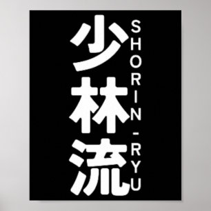 Affiche Shorin Ryu Karate Kanji Sun Japan Martial Art
