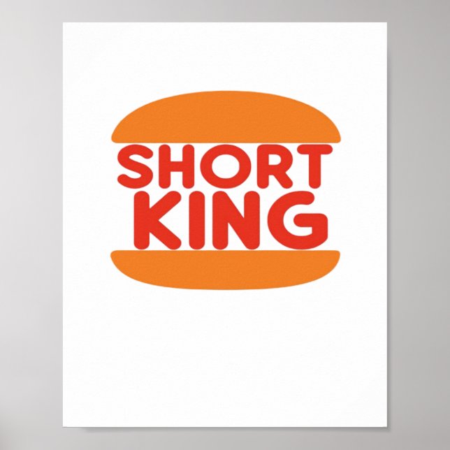 Affiche Short King Funny Minimal Design (Devant)