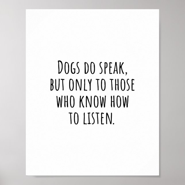 Affiche Short Quote About Dog (Cute Dog sayings) (Devant)