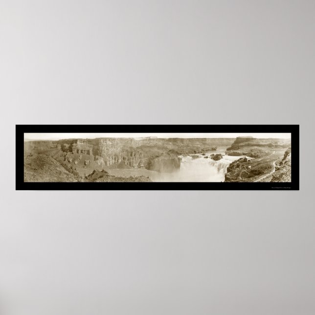 Affiche Shoshone Falls Idaho Photo 1913 (Devant)
