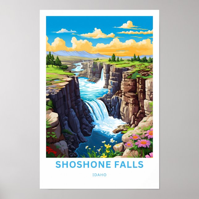 Affiche Shoshone Falls Idaho Travel Print (Devant)