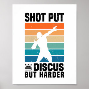 Affiche Shot put sport Putter Funny Saying