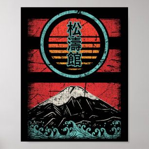 Affiche Shotokan Karate Kanji Style des années 80