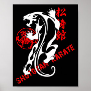 Affiche Shotokan Karate Tiger Prowess - Arts Martiaux Budo