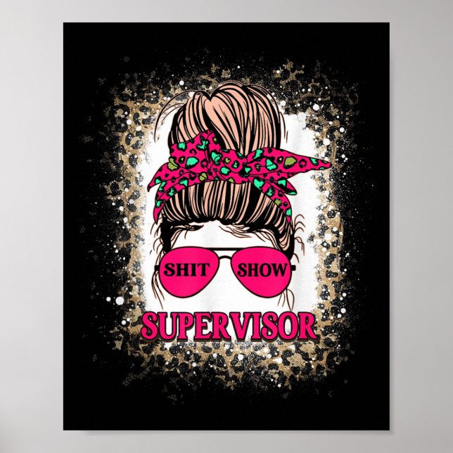 Affiche -show Superviseur Funny Maman Chef d'équipe Enseig (Devant)