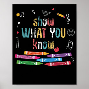 Affiche Show What You Know Exam Testing Day Students