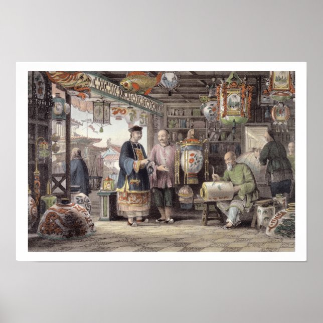 Affiche Showroom of a Lantern Merchant in Pékin, from 'ch (Devant)
