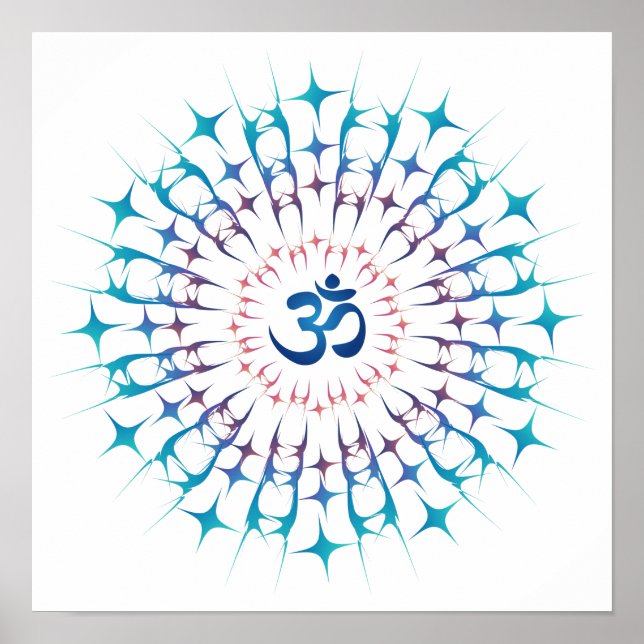 Affiche Shri Yantra or Sri Chakra - Glowing Energy (Devant)