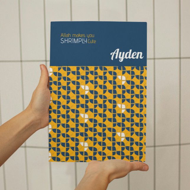 Affiche SHRIMPLEMENT mignonne Bleu Jaune Nursery sur mesur (Créateur téléchargé)