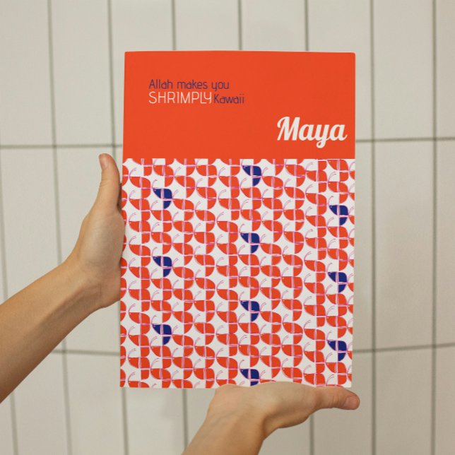 Affiche SHRIMPLY Kawaii Retro White Orange Nursery Custom (Créateur téléchargé)