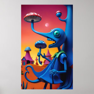 Affiche Shroomin 'n' Bloom'n - Ken Gage Surreal Art