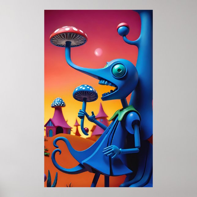 Affiche Shroomin 'n' Bloom'n - Ken Gage Surreal Art (Devant)
