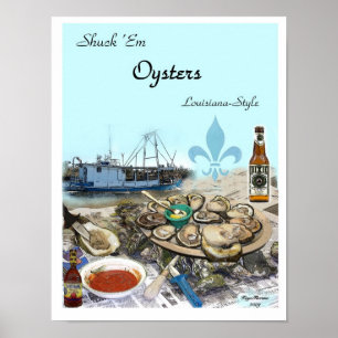 Affiche Shuck Em Oysters