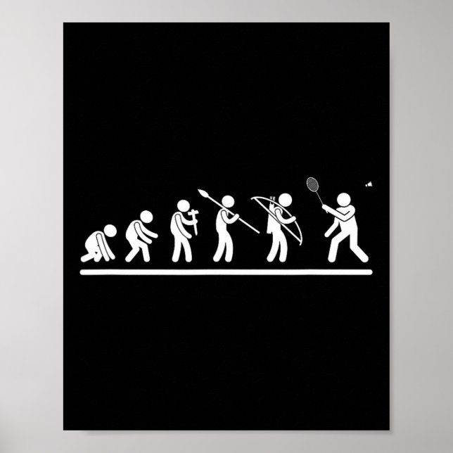 Affiche Shutt Evolution Hommes Femmes Drôle Badminton (Devant)