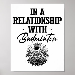 Affiche Shuttle Badminton Player Shuttle Racket