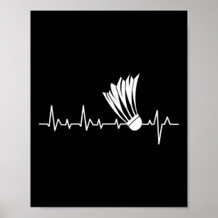 Affiche Shuttle Heartbeat - Joueur de Badminton