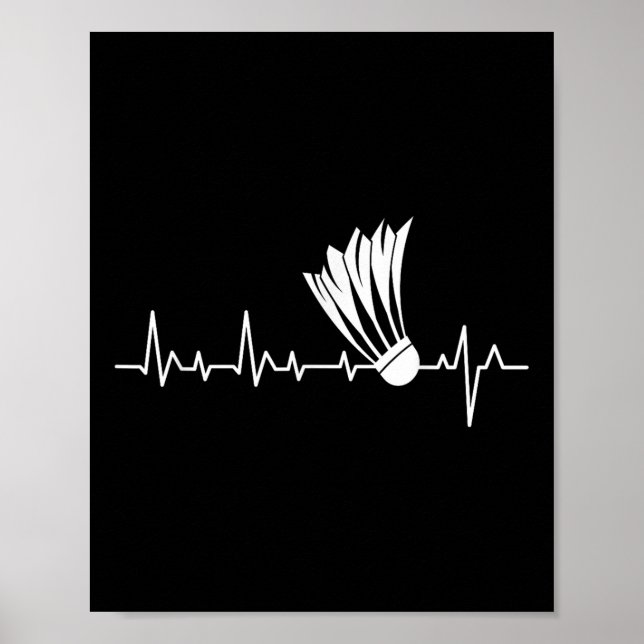 Affiche Shuttle Heartbeat - Joueur de Badminton (Devant)