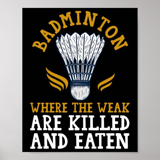 Affiche Shuttle Joueur Badminton (Devant)