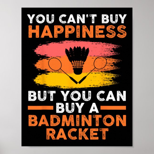 Affiche Shuttle Joueur Badminton (Devant)