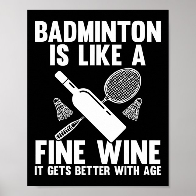 Affiche Shuttle Joueur Badminton (Devant)