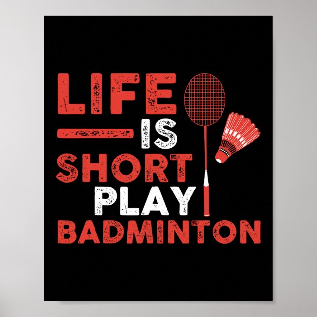 Affiche Shuttle Joueur Badminton (Devant)