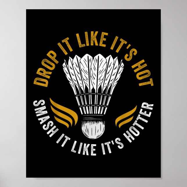 Affiche Shuttle Joueur Badminton (Devant)