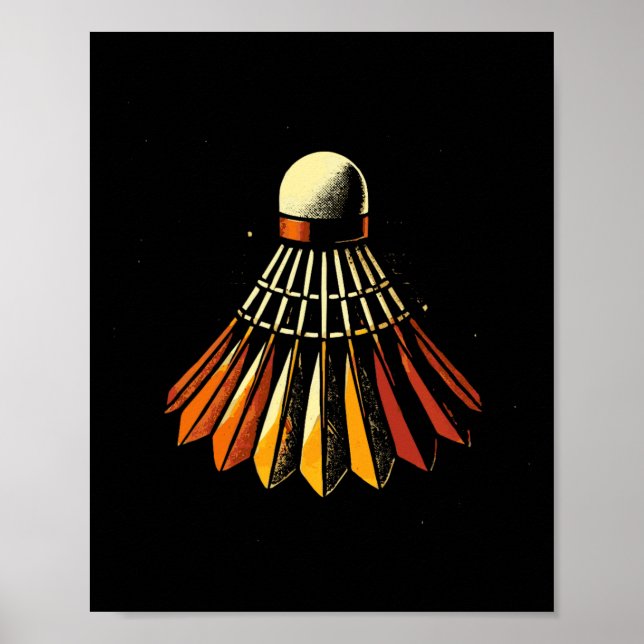 Affiche Shuttle Joueur Badminton (Devant)