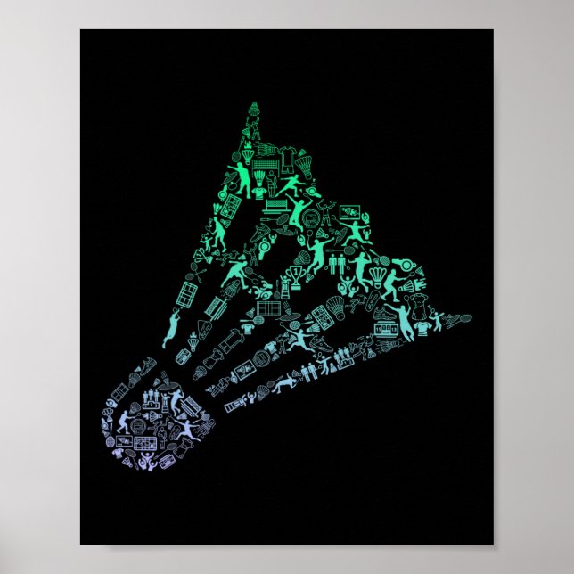 Affiche Shuttle Silhouette Dminton Lecteur Shirt Mens Dmin (Devant)