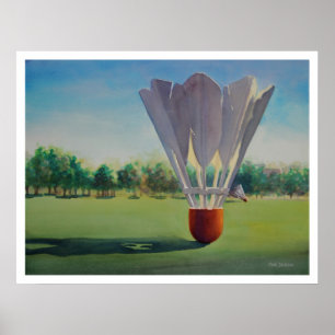 Affiche "Shuttlecocks" Aquarelle Paul Jackson