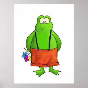 Affiche Shy Boy Frog Art Imprimer