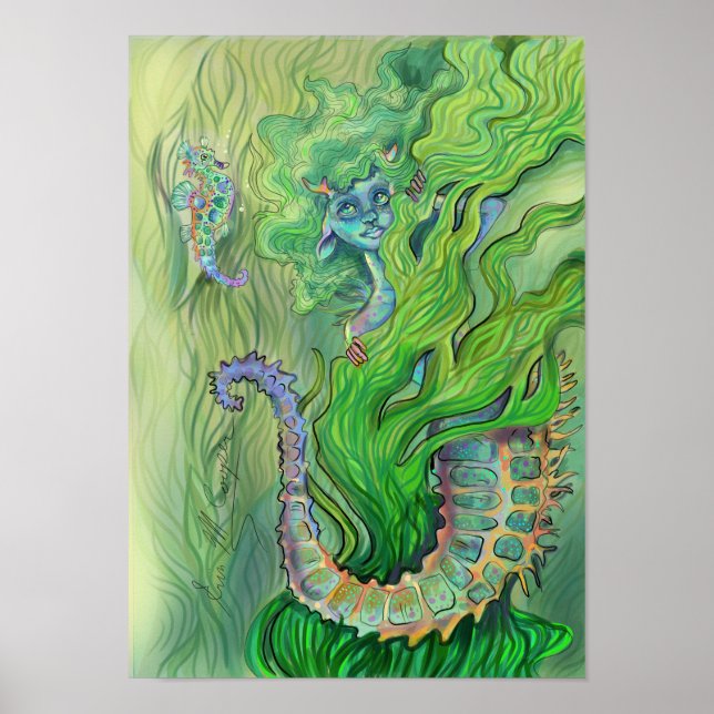 Affiche Shy Seahorse Mermaid (Devant)