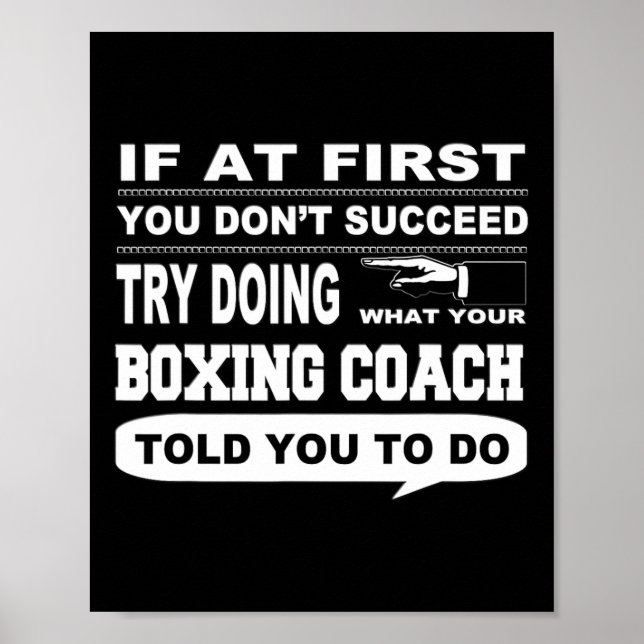 Affiche Si au début vous n'avez pas réussi Boxing Coach (Devant)