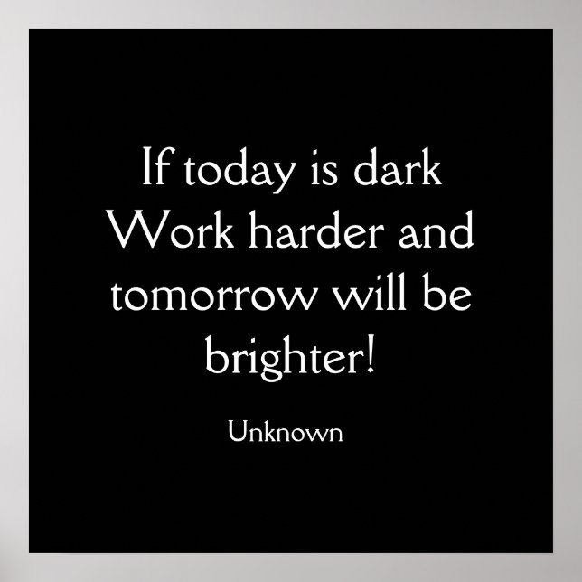 Affiche Si Aujourd'Hui Est Sombre (Devant)