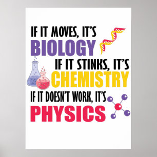 Affiche Si ça bouge c'est la biologie