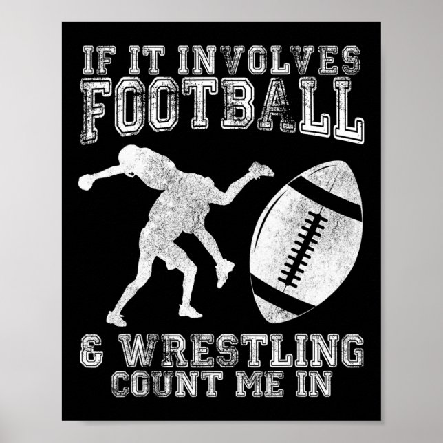 Affiche Si cela implique le football et la lutte, comptez- (Devant)