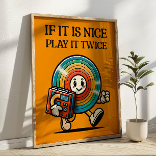 Affiche Si c'est Nice Jouer Il Deux Fois Mascot Vinyl Art