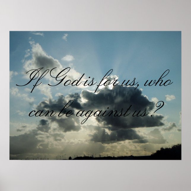 Affiche Si Dieu est pour nous, qui peut être contre nous ? (Devant)