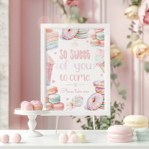 Affiche Si doux de vous pour venir sucreries Faveurs