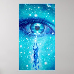 Affiche Si j'étais une goutte de larme sur votre peinture 