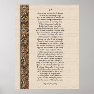 Affiche Si la poésie inspirante par Rudyard Kipling