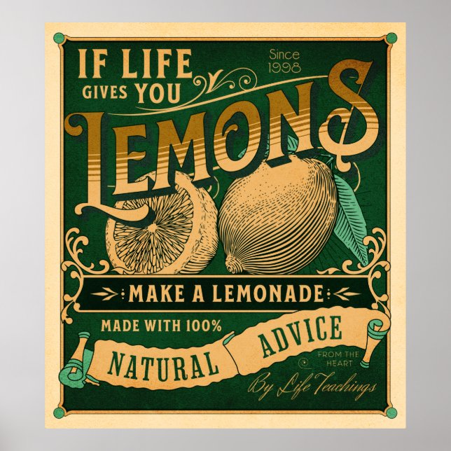 Affiche Si la vie vous donne des citrons (Devant)