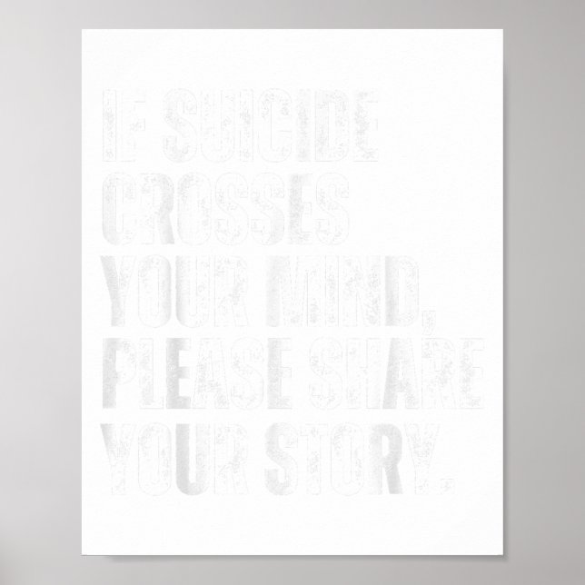 Affiche Si Le Suicide Croit Votre Esprit Prévention Du Sui (Devant)