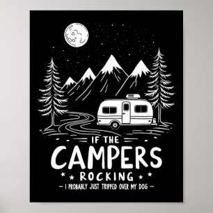 Affiche Si les campeurs rockent - Fou amoureux de chien po