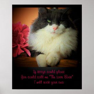 Affiche Si les chats pouvaient flotter