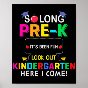 Affiche Si longtemps Pré K maternelle ici Graduate Dernier