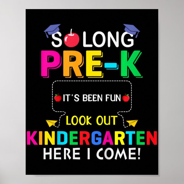 Affiche Si longtemps Pré K maternelle ici Graduate Dernier (Devant)