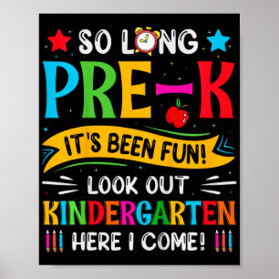 Affiche Si longtemps Pré K maternelle ici Graduate Dernier