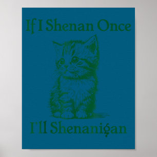 Affiche Si même jour de la Saint-Patrick chat même