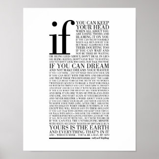 Affiche Si par Rudyard Kipling