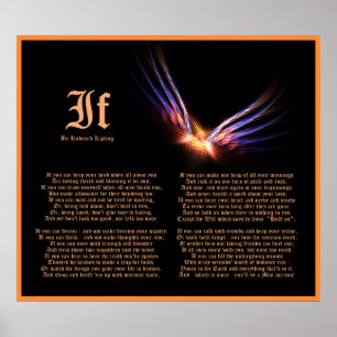 Affiche Si par Rudyard Kipling avec Phoenix Firebird Impri